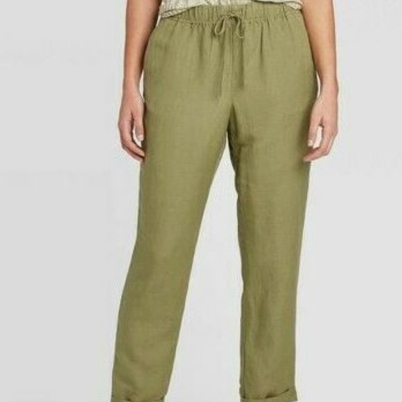 A New Day Pants High-Rise Olive Green Size Small - Picture 5 of 6
